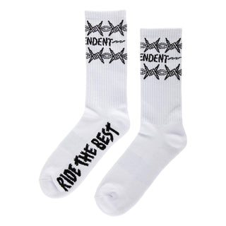 Independent Skateboard Socks Bratrud Notebook Crew White