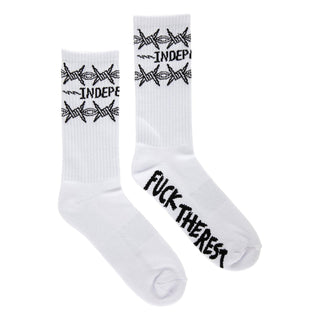 Independent Skateboard Socks Bratrud Notebook Crew White