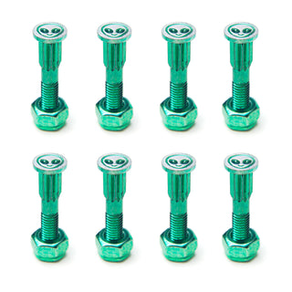 Screw City Skateboard Mounting Hardware 1" - Alien Green