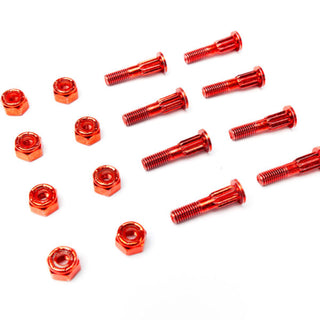 Screw City Skateboard Mounting Hardware 1" - Heart Red