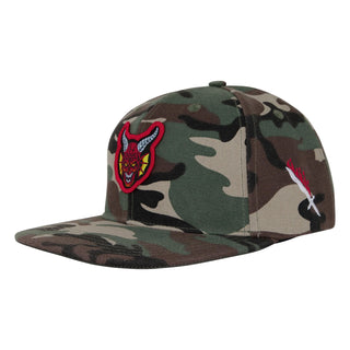 Santa Cruz x Stranger Things Hat Hellfire Club Snapback Camo