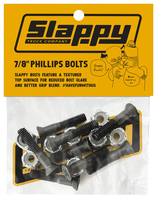 Slappy Skateboard Mounting Hardware 7/8" Phillips Bolts