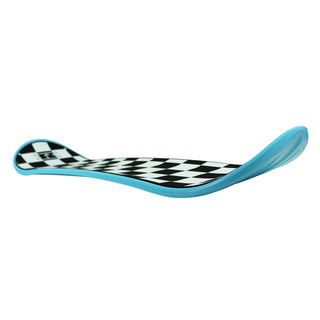 Krown Snowskate 9" x 32" Checker Cyan Blue