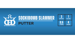 Dynamic Disc Golf Classic Supreme Oribit Sockibomb Slammer Putter 3/1/0.5/4 Yellow/Teal 175 g