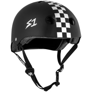 S-One Skateboard Helmet Certified Lifer Black/White Checker Size S