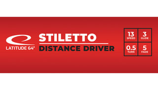 Latitude 64 Disc Golf Gold Stiletto Distance Driver 13/3/0.5/5 Orange/Orange 174 grams