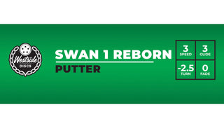 Westside Disc Golf BT Soft Burst Swan 1 Reborn Putter 3/3/-2.5/0 Black/Gold 173 grams