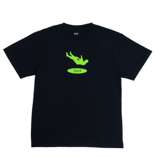 April Skateboard T-Shirt Man Down Black