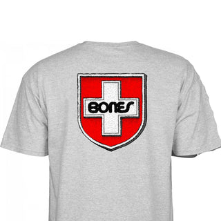 Bones Bearings Shirt Swiss Shield Pocket Heather Gray