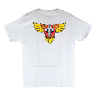 Dogtown Skateboard T-Shirt Wings 70s White/Yellow