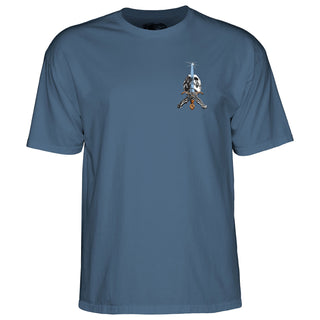 Powell Peralta Skateboard Shirt Skull and Sword Indigo Blue