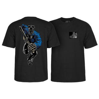 Powell Peralta Skateboards Shirt Chris Senn Police Black