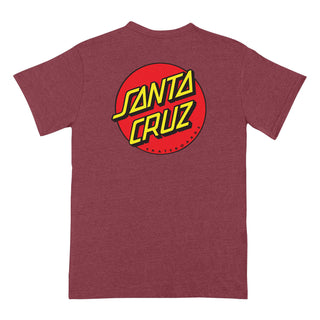 Santa Cruz Skateboards Shirt Classic Dot Heather Cardinal