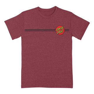 Santa Cruz Skateboards Shirt Classic Dot Heather Cardinal