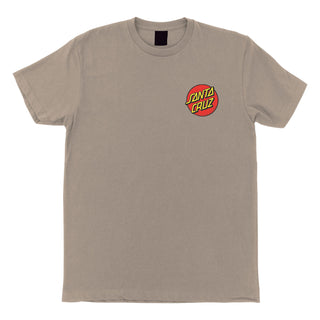 Santa Cruz Skateboards Shirt Classic Dot Chest Warm Grey