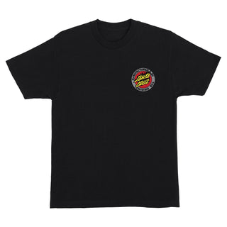 Santa Cruz Skateboard T-Shirt Flamed MFG Dot Black