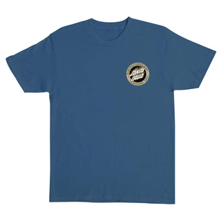 Santa Cruz Skateboard T-Shirt Flamed MFG Dot Blue Dusk