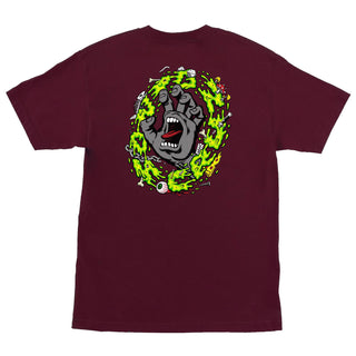 Santa Cruz Skateboard T-Shirt Slime Scream Maroon