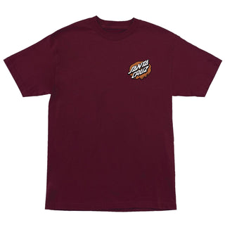Santa Cruz Skateboard T-Shirt Slime Scream Maroon