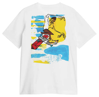 Slappy Trucks Shirt Red Curb White