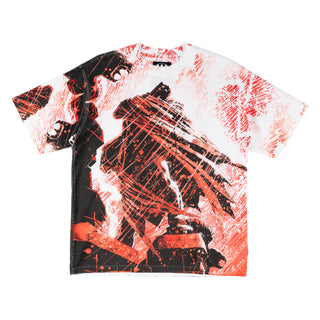 Welcome x Batman Skateboard T-Shirt Gargoyle All-Over Print White