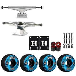 Thunder Skateboard Trucks 143 7.125" Kit Bones 53mm V4 OG Black Wheels/Bearings/Hardware