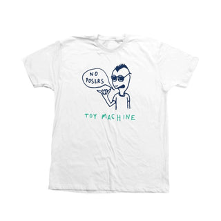 Toy Machine Skateboard T-Shirt No Posers White