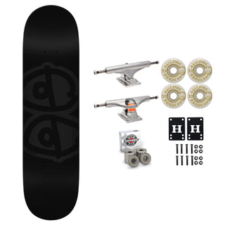 Krooked Skateboard Black 8.5" Independent Spitfire Premium Kit