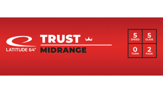 Latitude 64 Disc Golf Royal Grand Trust Midrange 5/5/0/2 Light Orange/Blue 180 grams