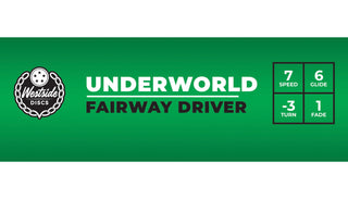 Westside Disc Golf Tournament Underworld Fairway Driver 7/6/-3-/1 Pink/Turquoise 173 grams