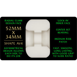 Powell Peralta Skateboard Wheels 52mm x 34mm Dragon Formula 88A AV4 Nano Rat Off White