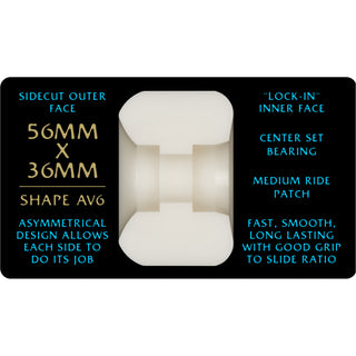 Powell Peralta Skateboard Wheels 56mm x 36mm Dragon Formula 97A AV6 Nano Rat Off White