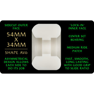 Powell Peralta Skateboard Wheels 54mm x 34mm Dragon Formula 88A AV6 Nano Rat Off White