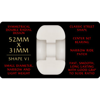 Powell Peralta Skateboard Wheels 52mm x 31mm Dragon Formula 93A V1 Shape Off White