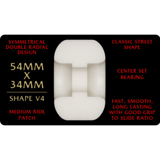 Powell Peralta Skateboard Wheels 54mm x 34mm Dragon Formula 93A V4 Shape Off White