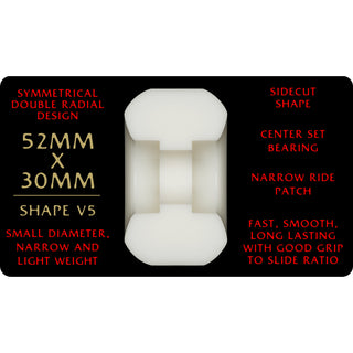 Powell Peralta Skateboard Wheels 52mm x 30mm Dragon Formula 93A V5 Shape Off White