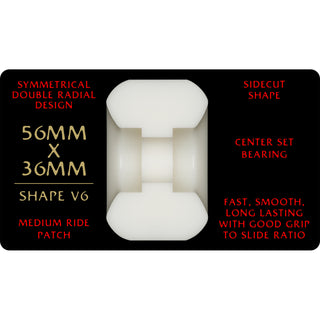 Powell Peralta Skateboard Wheels 56mm x 36mm Dragon Formula 93A V6 Shape Off White