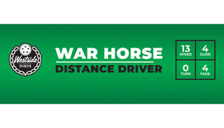 Westside Discs Disc Golf VIP War Horse Distance Driver 13/4/0/4 White/Lavender 175 grams