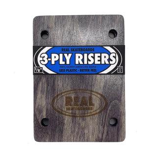 Real Skateboard Risers Wood 3-Ply Thunder Truck Fit 1/8" (Pair) Maple