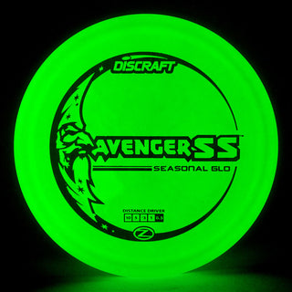Discraft Disc Golf Glo Z Avenger SS Distance Driver 10/5/-3/1 Glow/Metal Plate 170-172g