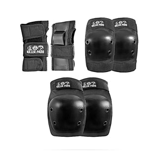 187 Killer Pads Junior Size 6-Pack Black