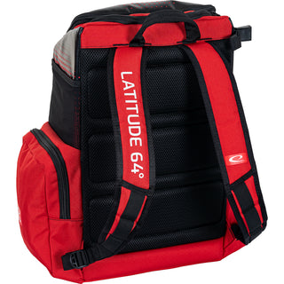 Latitude 64 Disc Golf Core Pro Backpack Bag - Red - Holds 18 Discs
