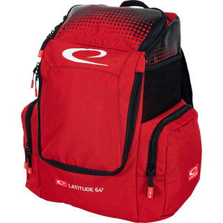 Latitude 64 Disc Golf Core Pro Backpack Bag - Red - Holds 18 Discs
