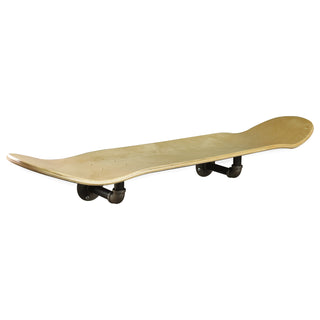 Floating Industrial Style Maple Skateboard Deck Shelf with Pipe Mounting System 7.75" Stained Black Bottom