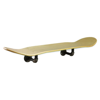 Floating Industrial Style Maple Skateboard Deck Shelf with Pipe Mounting System 7.75" Stained Green Bottom