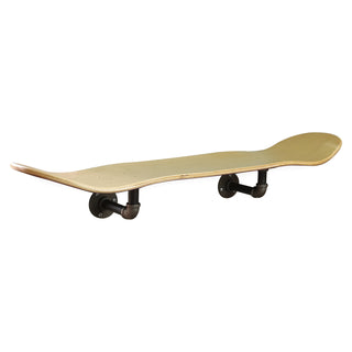 Floating Industrial Style Maple Skateboard Deck Shelf with Pipe Mounting System 7.75" Stained Purple Bottom