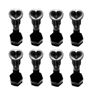 Screw City Skateboard Mounting Hardware 7/8" - Heart Black
