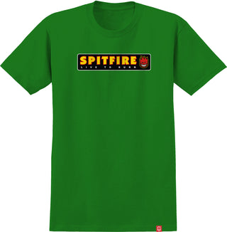 Spitfire Wheels Shirt Live to Burn Kelly Green