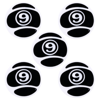Sector 9 Longboards  Black Logo Sticker 1.5" 5-Pack