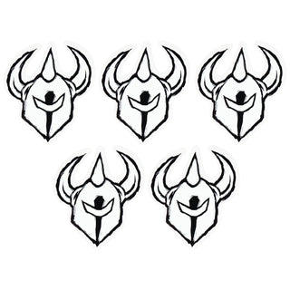 Darkstar Skateboard Sticker Urethane Knight Crest White 3" x 3" 5-Pack